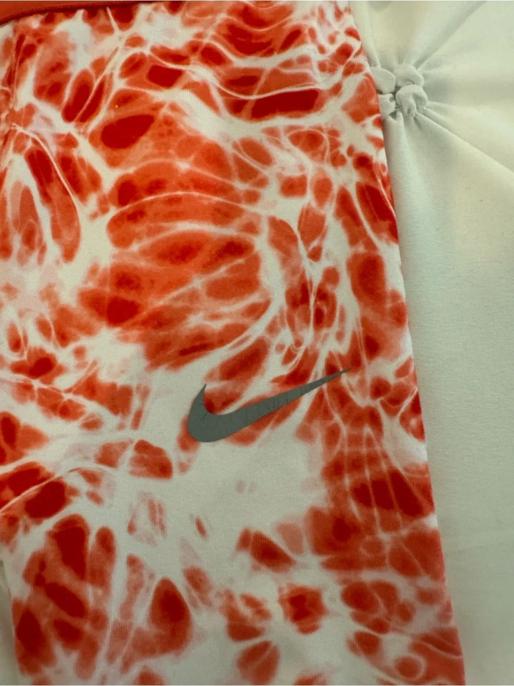 Kids 4T Nike Dri-FIT Girls Leggings Size 4T Red & White Marble Print